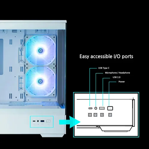 Zalman кутия Case mATX - P30 White - aRGB, Tempered Glass - image 30
