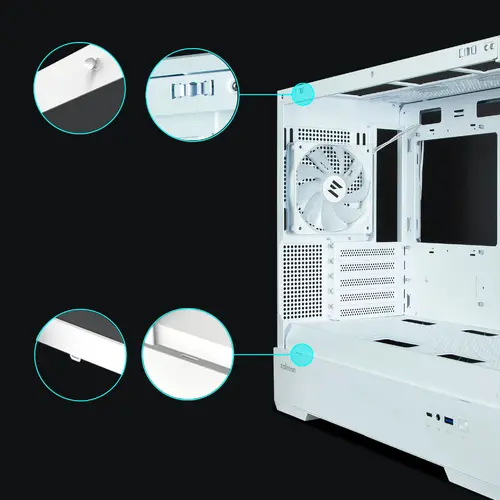 Zalman carcasă Case mATX - P30 White - aRGB, Tempered Glass - 34