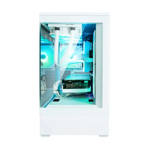 Zalman кутия Case mATX - P30 White - aRGB, Tempered Glass - image 3