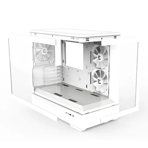 Zalman кутия Case mATX - P30 White - aRGB, Tempered Glass - image 5