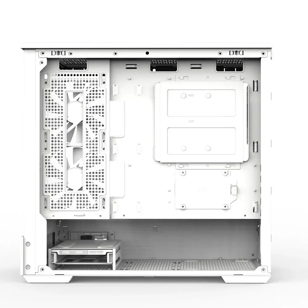 Zalman кутия Case mATX - P30 White - aRGB, Tempered Glass - image 6