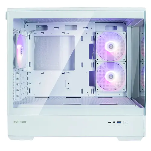 Zalman кутия Case mATX - P30 White - aRGB, Tempered Glass - image 7