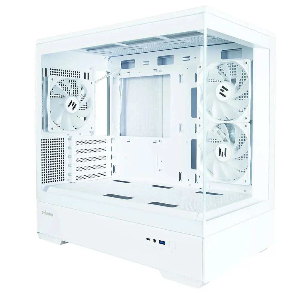 Zalman кутия Case mATX - P30 White - aRGB, Tempered Glass - image 9