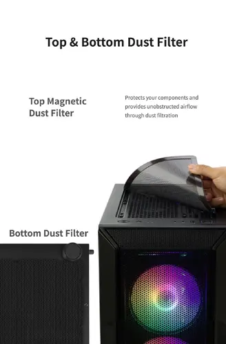Zalman кутия Case ATX - I3 NEO Black - RGB, Mesh - image 13