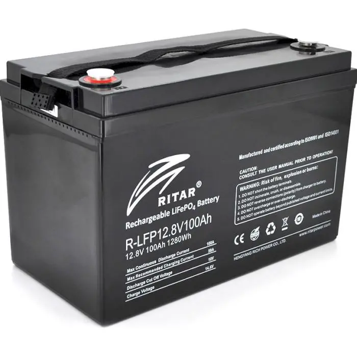 Литиево йонни батерии LFP12.8V100AH 12V / 100Ah -330/ 172 /214 mm F12/M8 RITAR