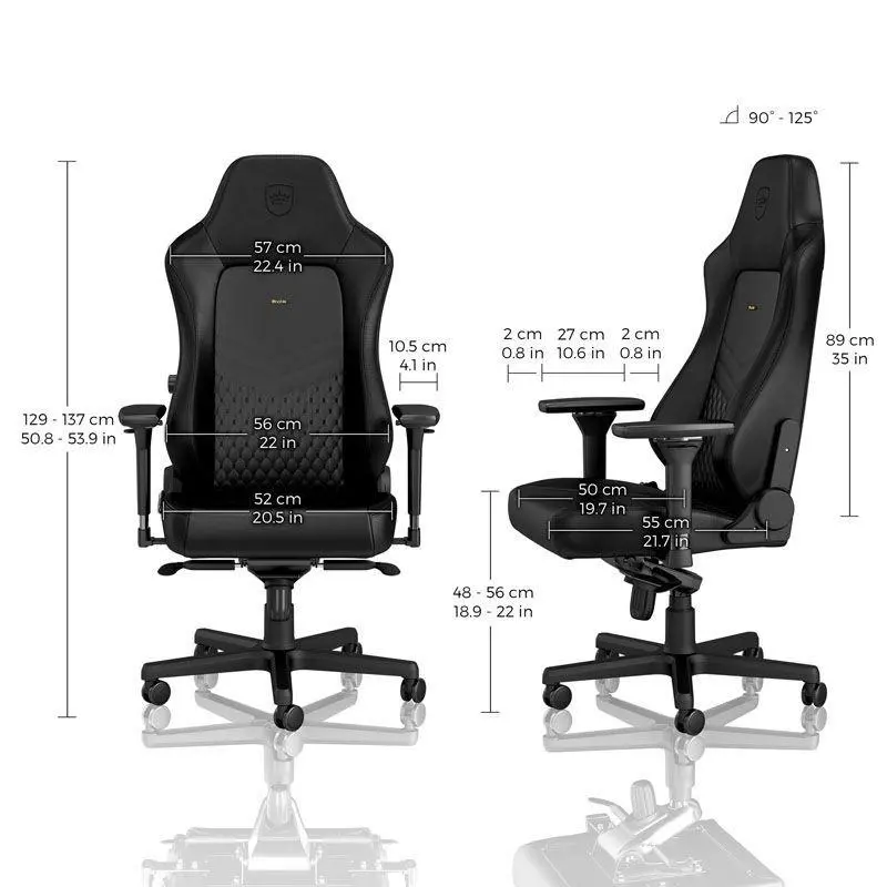 Scaun gaming noblechairs HERO Real Leather, negru - image 3