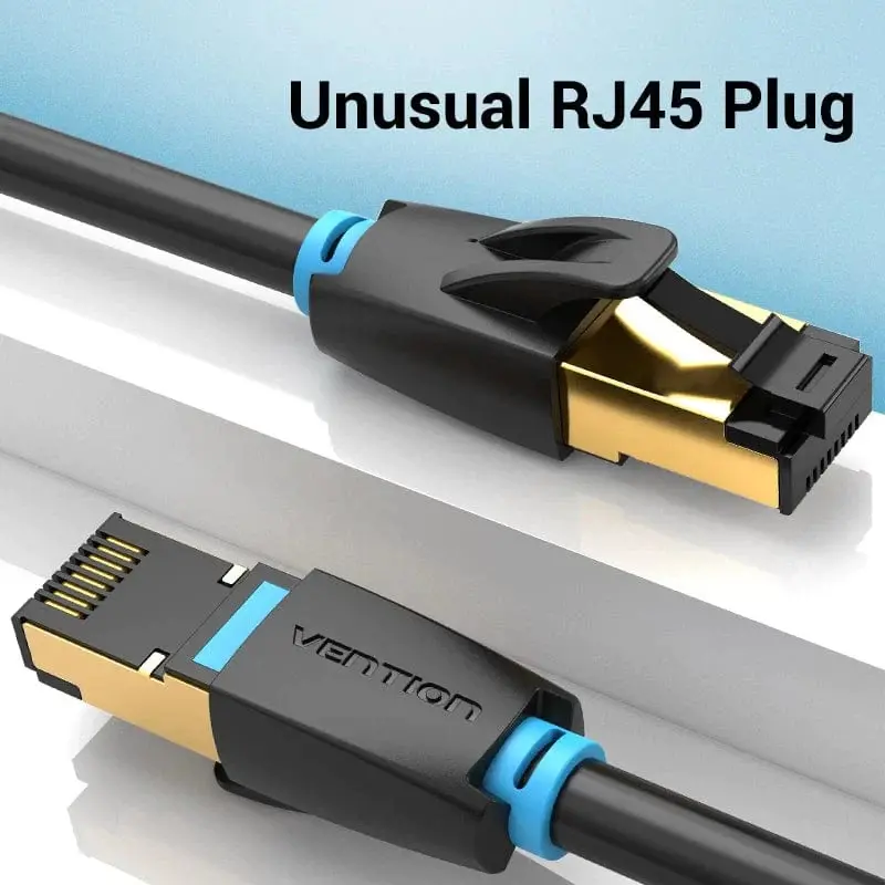 Vention удължителен кабел Cat.8 SSTP Extension Patch Cable 2M Black 40Gbps - IKHBH - image 1
