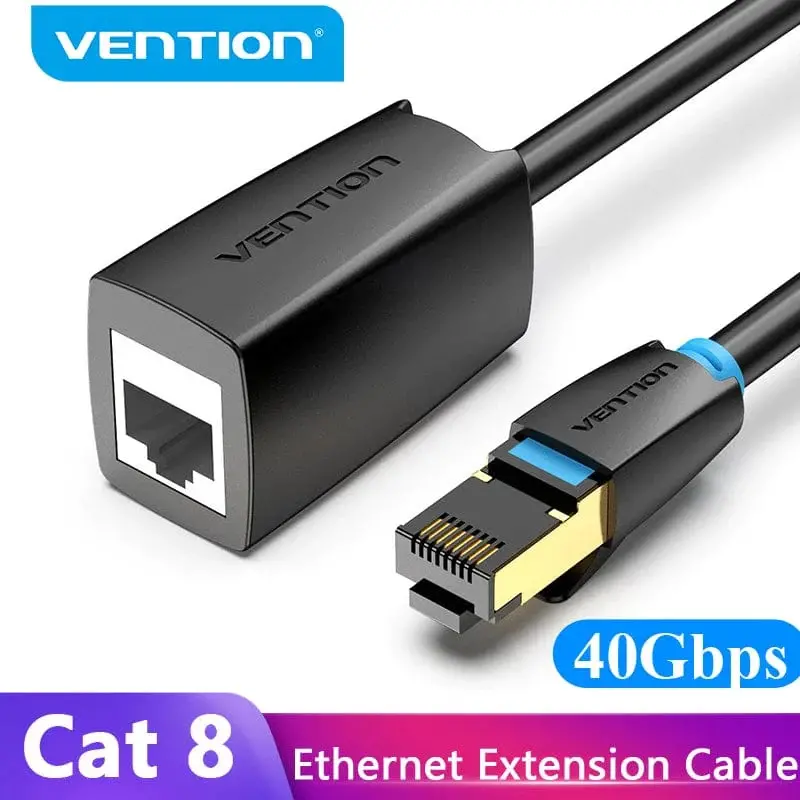 Vention удължителен кабел Cat.8 SSTP Extension Patch Cable 2M Black 40Gbps - IKHBH - image 4