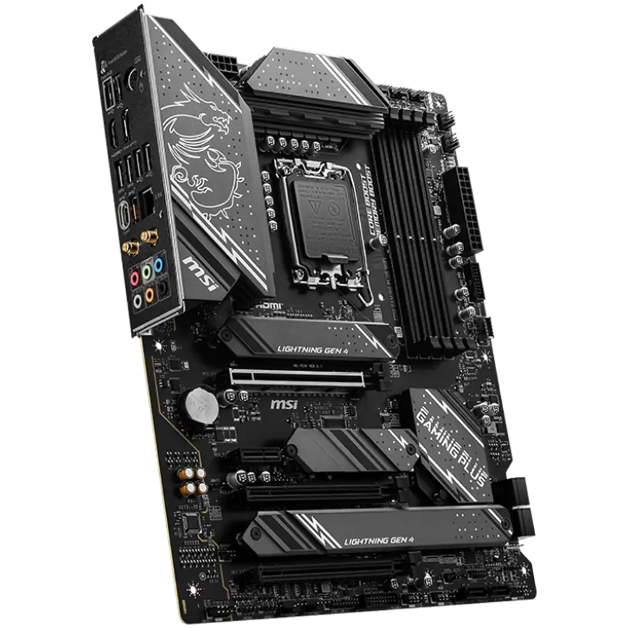 MSI Z790 GAMING PLUS WIFI , LGA 1700, 4xDDR5, Dual Channel DDR5 up to 7200+(OC)MHz, 3x PCIe x16 slot, 4x M.2 slots, 1x USB 3.2 Gen 2x2 (Type-C), 3x USB 3.2, 4x USB 2.0, 1x HDMI, 1x DP, 4x EZ Debug LED, 2.5G LAN, 7.1 Audio, ATX, 3Y - image 1