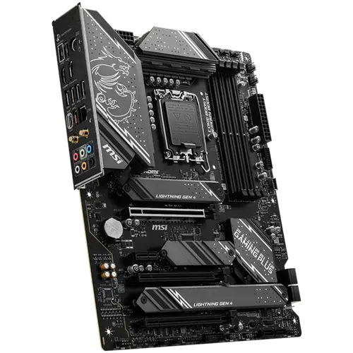 MSI Z790 GAMING PLUS WIFI , LGA 1700, 4xDDR5, Dual Channel DDR5 up to 7200+(OC)MHz, 3x PCIe x16 slot, 4x M.2 slots, 1x USB 3.2 Gen 2x2 (Type-C), 3x USB 3.2, 4x USB 2.0, 1x HDMI, 1x DP, 4x EZ Debug LED, 2.5G LAN, 7.1 Audio, ATX, 3Y - 2
