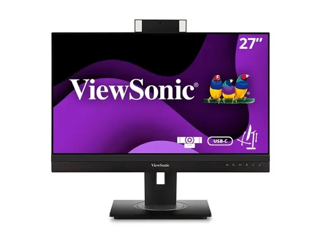 VIEWSONIC VG2756V-2K 27inch 16:9 1920x1080 Frameless IPS Monitor with Webcam HDMI DP USB