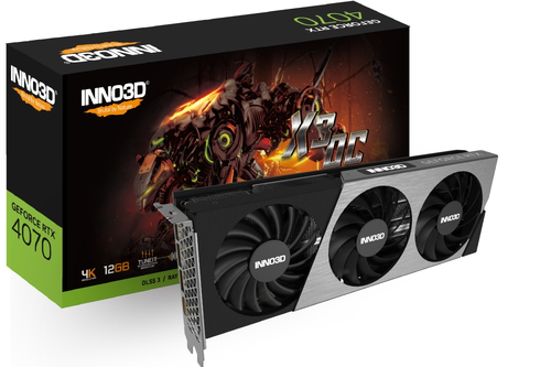Видео карта, Inno3D GeForce RTX 4070 12GB GDDR6X X3 OC