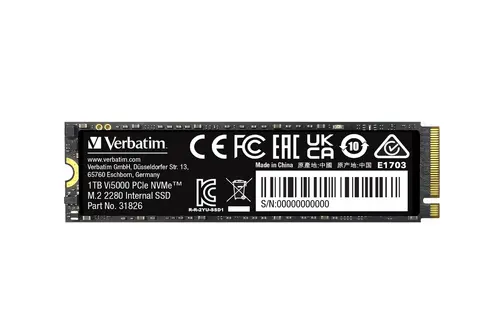 Твърд диск, Verbatim Vi5000 Internal PCIe NVMe M.2 SSD 1TB - image 1