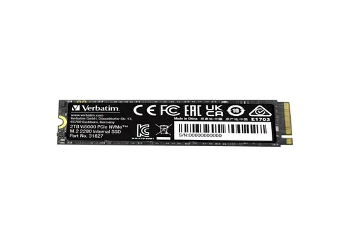 Твърд диск, Verbatim Vi5000 Internal PCIe NVMe M.2 SSD 2TB - image 2
