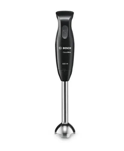 Пасатор, Bosch MSM2650B, Blender, CleverMixx, 600 W, QuattroBlade, Chopper and blender included, Stainless steel whisk, mixing/measuring cup with lid, Black, anthracite - image 1