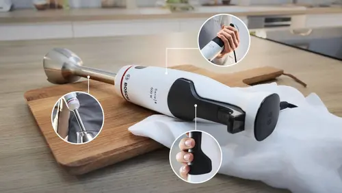 Пасатор, Bosch MSM4W220, SER4, Blender, ErgoMaster, 600 W, Dynamic Speed Control, QuattroBlade System, Included Blender, Chopper & Measuring cup, White - image 2