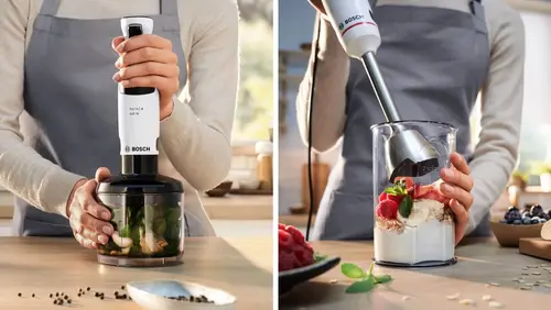 Пасатор, Bosch MSM4W220, SER4, Blender, ErgoMaster, 600 W, Dynamic Speed Control, QuattroBlade System, Included Blender, Chopper & Measuring cup, White - image 3