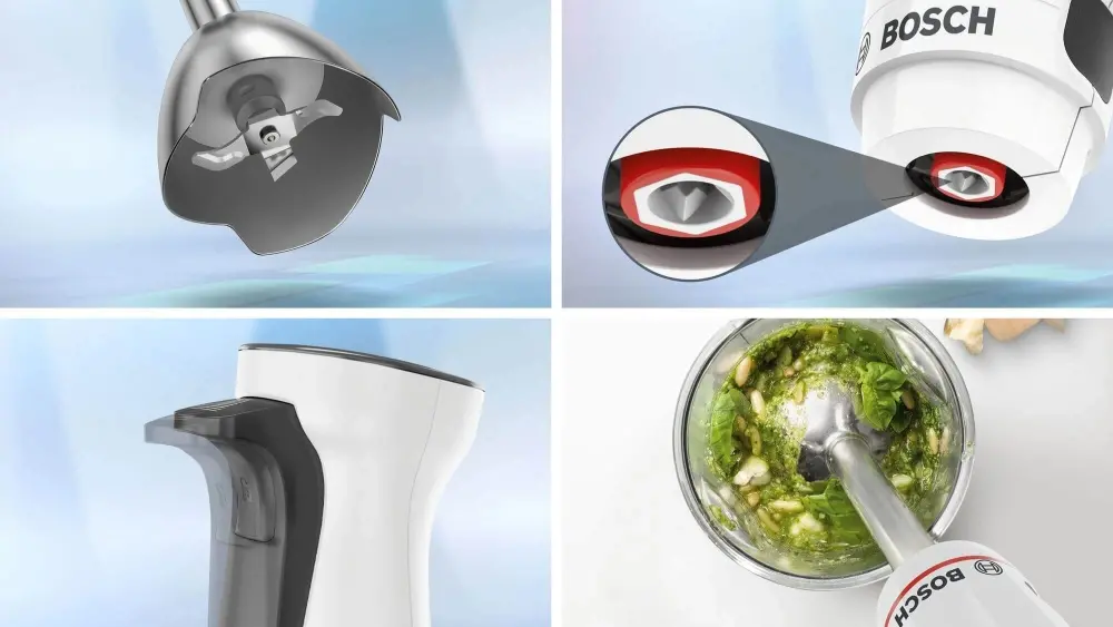 Пасатор, Bosch MSM4W220, SER4, Blender, ErgoMaster, 600 W, Dynamic Speed Control, QuattroBlade System, Included Blender, Chopper & Measuring cup, White - image 5