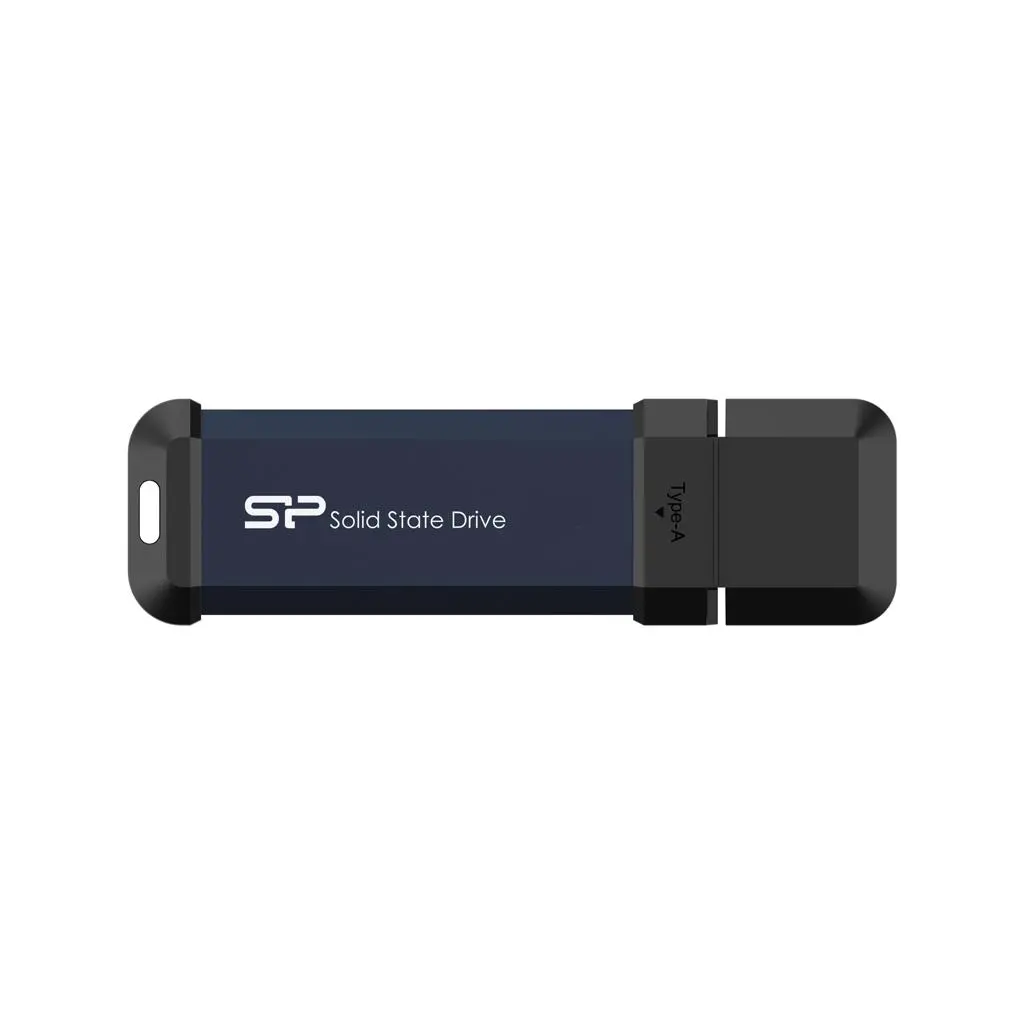 Silicon Power 500GB MS60 Type-A, USB 3.2 Gen 2, Portable External SSD, R/W: up to 600MB/s; 500MB/s, Blue