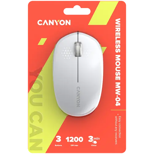 CANYON mouse MW-04 3buttons BT Wireless White - image 5