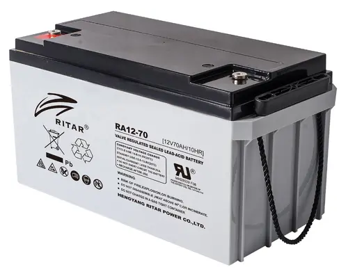 Μπαταρία μολύβδου RITAR, (RA12-70) AGM, 12V, 70 Ah, 350 /167 /182 mm, Ακροδέκτης F11(M6) - 1