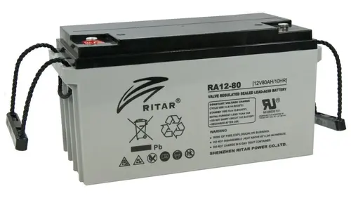 Baterie cu plumb RITAR (RA12-80), AGM, 12V, 80 Ah, 350/ 167/ 182 mm, Terminal F11(M6) - 1