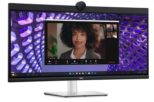 Монитор, Dell P3424WEB, 34" Curved Video Conferencing, WQHD AG, IPS, 21:9, 5ms, 1000:1, 300 cd/m2, (3440x1440 ), 99% sRGB, HDMI, DP, USB-C, USB 3.2 hub, RJ45, ComfortView Plus, Height Adjustable, Swivel, Tilt, Black - image 2