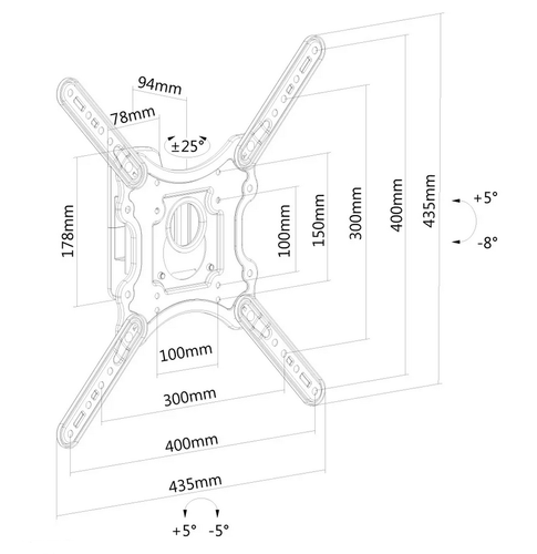 Стойка, Neomounts TV wall mount (Full Motion), 23"-55" - image 2