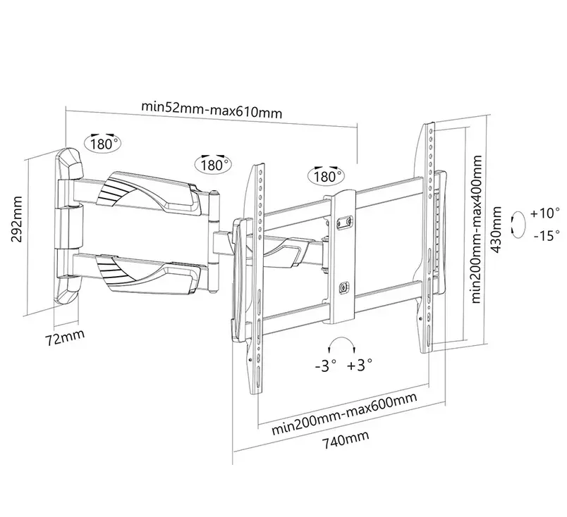 Βάση, Neomounts Flat Screen Wall Mount (tilt & turn), 32"-60" - image 5