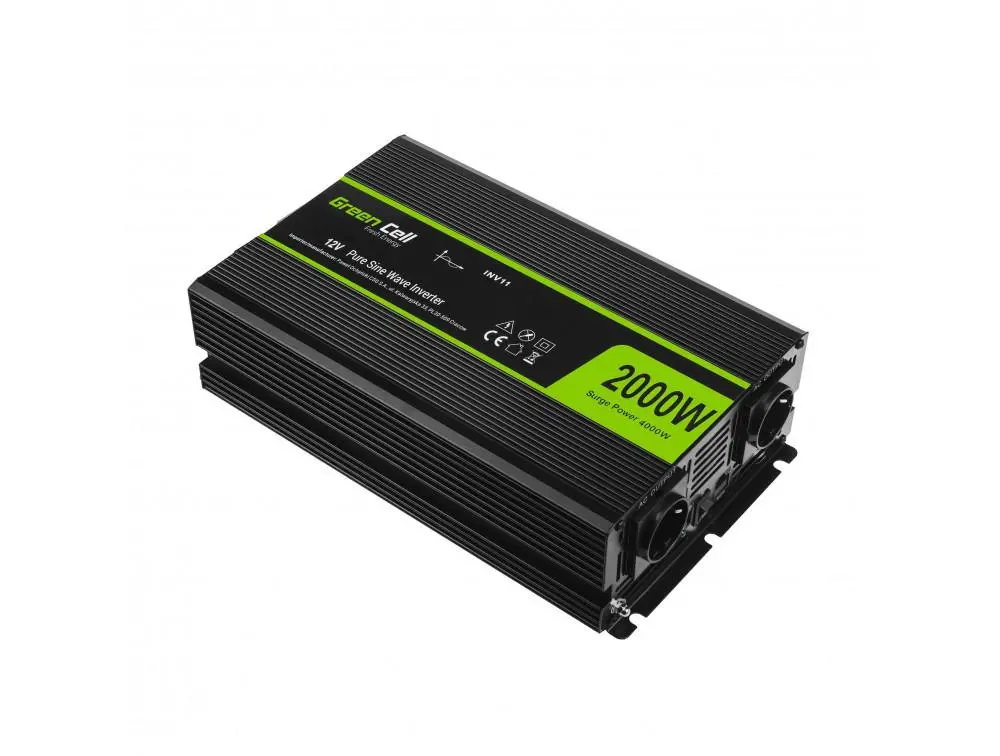 Инвертор GREEN CELL, 12/220V, DC/AC, 2000W/4000W, Чиста синусоида - image 2