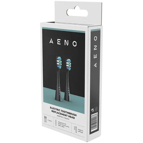 AENO Replacement toothbrush heads, Black, Dupont bristles, 2pcs in set (for ADB0002S/ADB0001S) - image 2