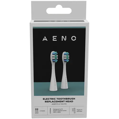 AENO Replacement toothbrush heads, White, Dupont bristles, 2pcs in set (for ADB0001S/ADB0002S) - image 1