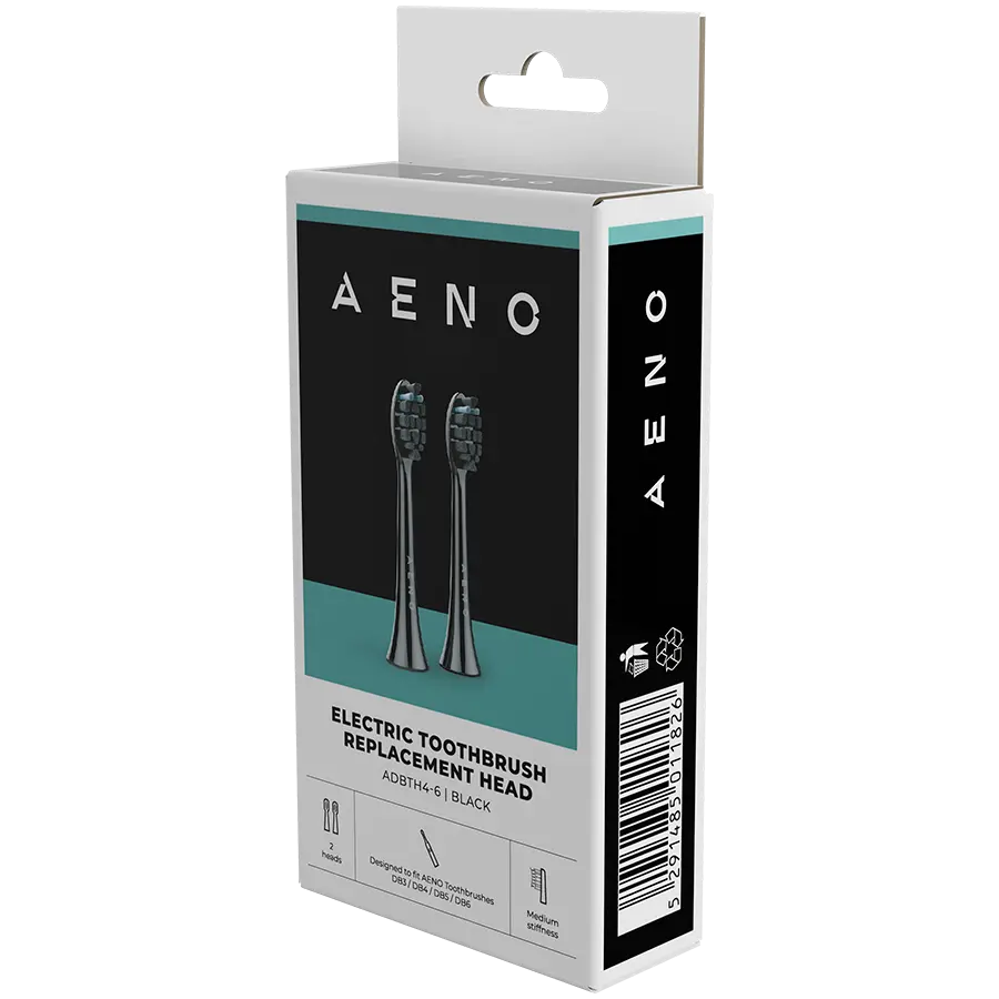 AENO Capete de schimb pentru periuța de dinți, Negru, fibre Dupont, 2 buc. în set (pentru ADB0004/ADB0006 și ADB0003/ADB0005) - image 2