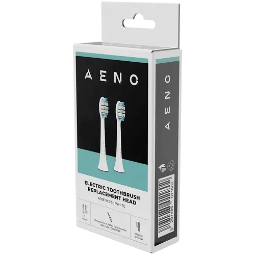 AENO Replacement toothbrush heads, White, Dupont bristles, 2pcs in set (for ADB0003/ADB0005 and ADB0004/ADB0006) - image 2