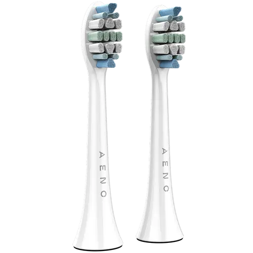 AENO Replacement toothbrush heads, White, Dupont bristles, 2pcs in set (for ADB0003/ADB0005 and ADB0004/ADB0006)