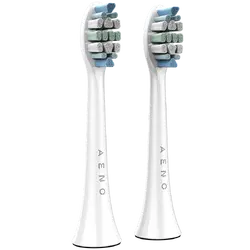 AENO Replacement toothbrush heads, White, Dupont bristles, 2pcs in set (for ADB0003/ADB0005 and ADB0004/ADB0006)