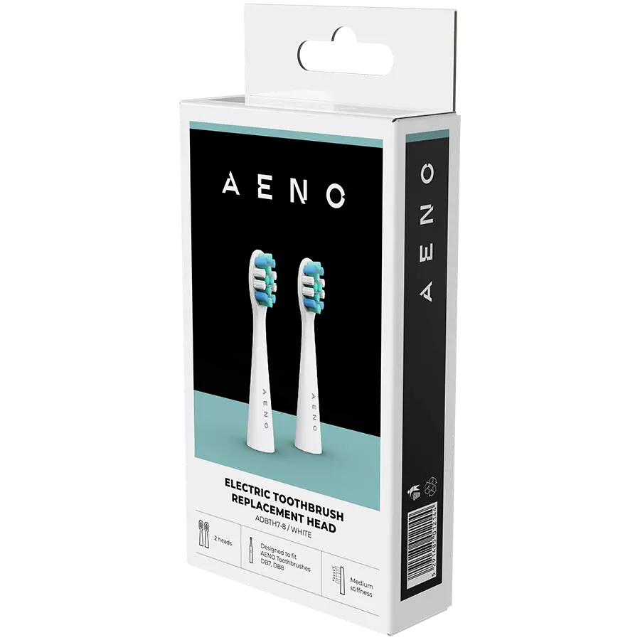 AENO Replacement toothbrush heads, White, Dupont bristles, 2pcs in set (for ADB0007/ADB0008) - image 2