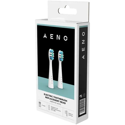 AENO Replacement toothbrush heads, White, Dupont bristles, 2pcs in set (for ADB0007/ADB0008) - image 2