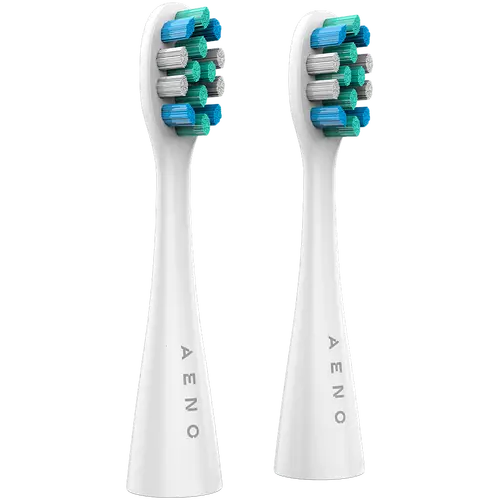 AENO Replacement toothbrush heads, White, Dupont bristles, 2pcs in set (for ADB0007/ADB0008)