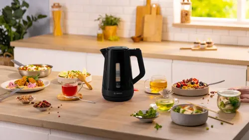 Ηλεκτρικός βραστήρας, Bosch TWK1M123, MyMoment Plastic Kettle, 2400 W, 1.7 l, Ένδειξη φλιτζανιών, Φίλτρο αλάτων, Τριπλή λειτουργία ασφαλείας, Μαύρο - 7
