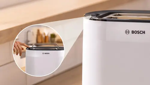 Τοστιέρα, Bosch TAT2M121, MyMoment Compact toaster, 950 W, Αυτόματη απενεργοποίηση, Ρύθμιση απόψυξης και αναθέρμανσης, Ενσωματωμένη σχάρα ζεστάματος - 7
