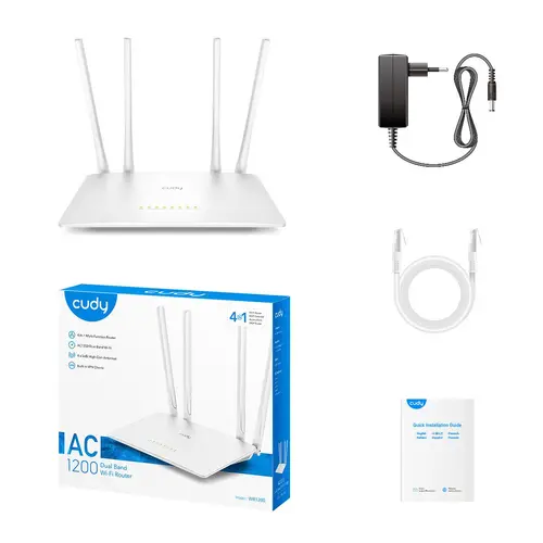Ασύρματο δρομολογητής Cudy WR1200, V2.0, 2.4/5 GHz, 300 - 867 Mbps, 10/100 - 5