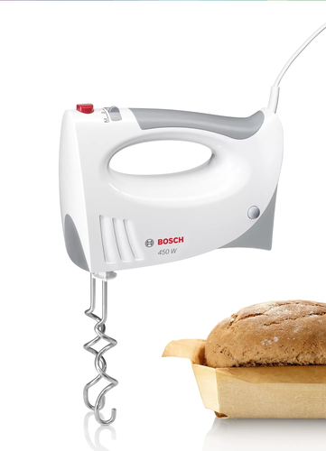 Миксер, Bosch MFQ3540, Hand mixer, 450 W, 5 speeds plus turbo function, White-gray - image 1