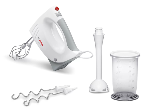 Миксер, Bosch MFQ3540, Hand mixer, 450 W, 5 speeds plus turbo function, White-gray - image 3