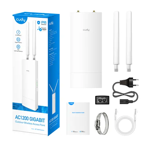 Access Point Cudy AP1300-Outdoor, AC1200, 2.4/5 GHz, 300 - 867 Mbps, 1×Gigabit WAN/LAN, PoE - image 3