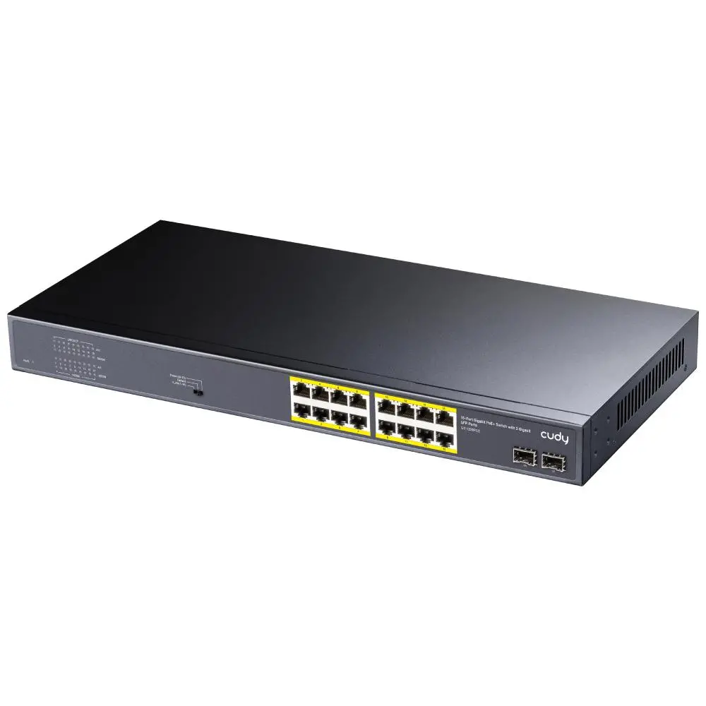 Суич Cudy GS1020PS2, 16 x Gigabit PoE, 2 x Gigabit SFP - image 1