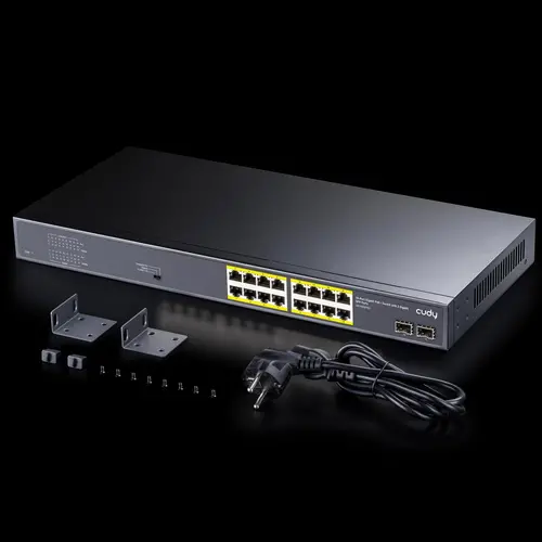 Суич Cudy GS1020PS2, 16 x Gigabit PoE, 2 x Gigabit SFP - image 3
