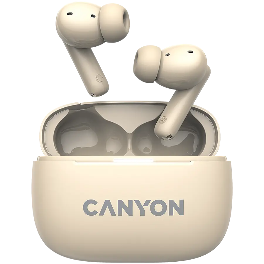 CANYON căști OnGo TWS-10 ANC+ENC bej