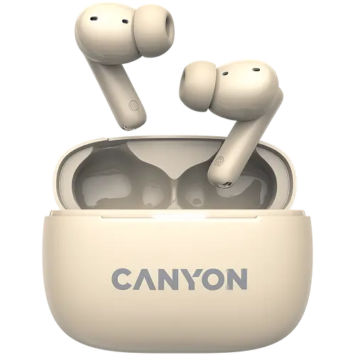 CANYON headset OnGo TWS-10 ANC+ENC Beige