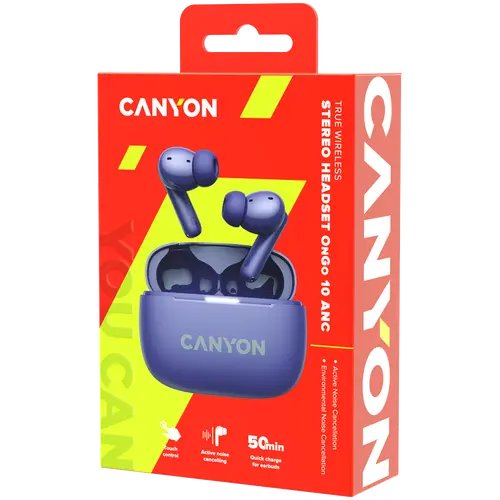 CANYON headset OnGo TWS-10 ANC+ENC Purple - image 7